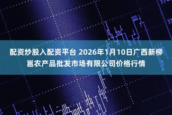 配资炒股入配资平台 2026年1月10日广西新柳邕农产品批发市场有限公司价格行情
